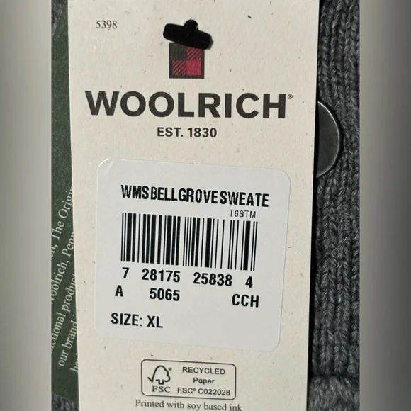 NWT Woolrich XL Fairisle Knit Henley Wool Blend Sweater Dress - Picture 4 of 7